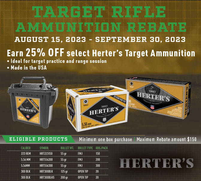 Target Rifle Ammunition Rebate